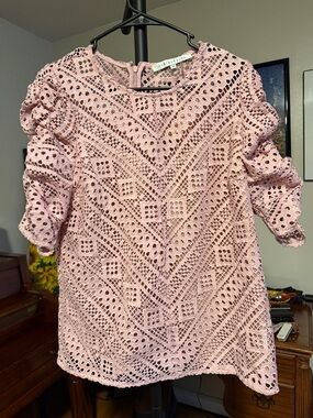 Endless Rose Pink Crochet Lace Top